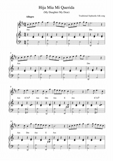 Hija Mia Mi Querida (My Daughter My Dear) (arr. Kaiserin Rebecca)