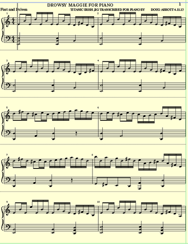 Drowsy Maggie - Irish Jig Inspired by Titanic (arr. Doug Abbott)