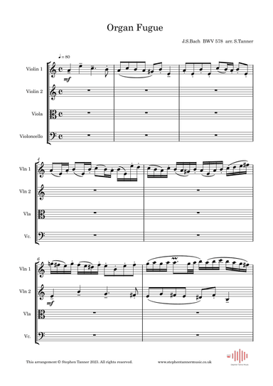 Little Organ Fugue in G Minor (arr. Stephen Tanner)