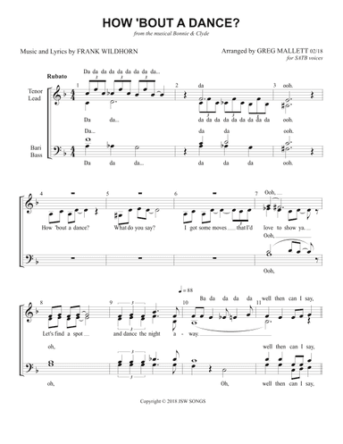 How Bout A Dance? (arr. Greg Mallett)