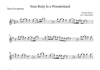 Your Body Is A Wonderland (arr. Fabio Britto)