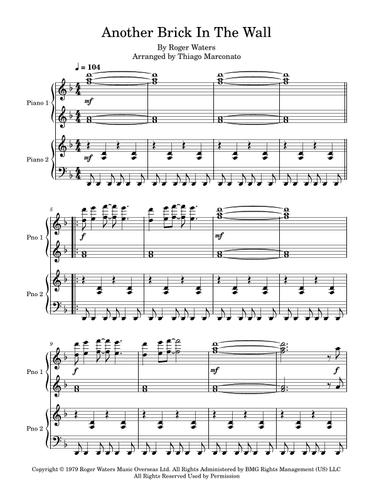 Another Brick In The Wall (arr. Thiago Marconato)