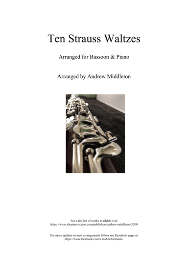 10 Strauss Waltzes arranged for Bassoon and Piano (arr. Andrew Middleton)