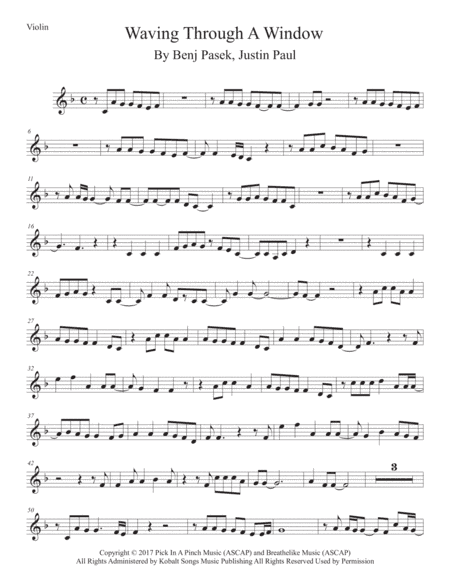 Waving Through A Window (arr. Kevin Busse)