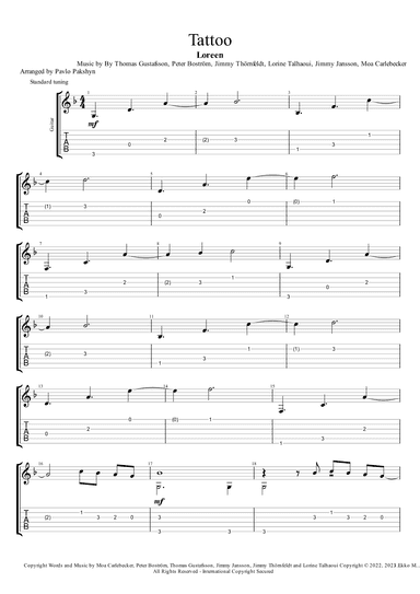 Tattoo (arr. Pavlo Pakshyn)