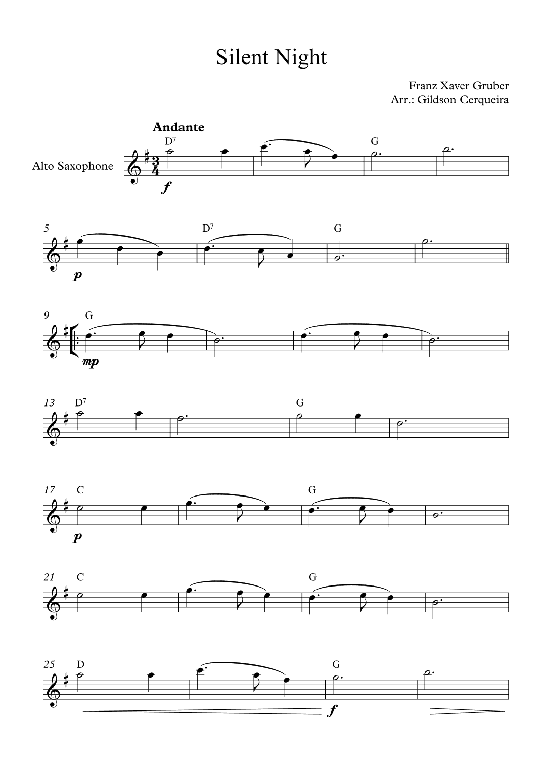 Silent Night (arr. Gildson Cerqueira)