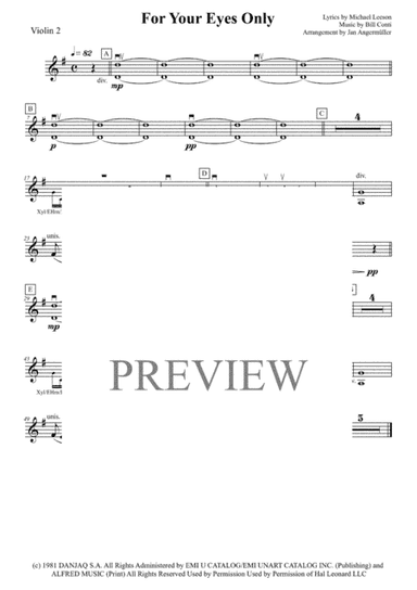For Your Eyes Only (arr. Jan Angermüller)