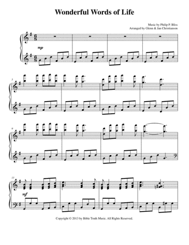 Wonderful Words of Life (arr. Glenn & Jan Christianson)