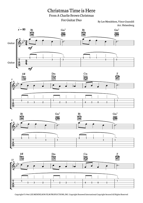 Christmas Time Is Here (arr. Heisenberg)