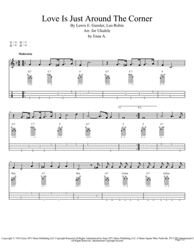 Love Is Just Around The Corner (arr. Enea A.)