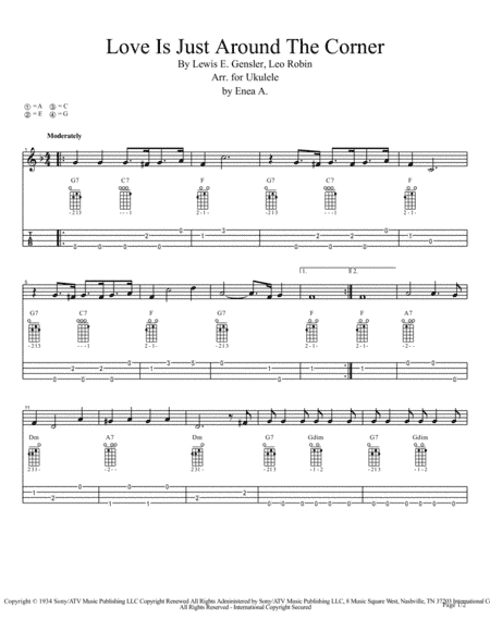 Love Is Just Around The Corner (arr. Enea A.)