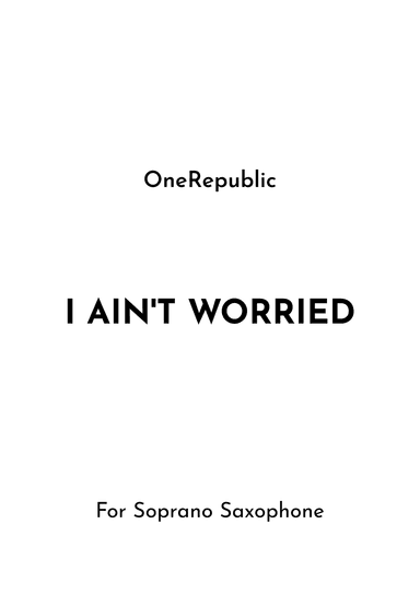 I Ain't Worried (arr. Jireh J.)