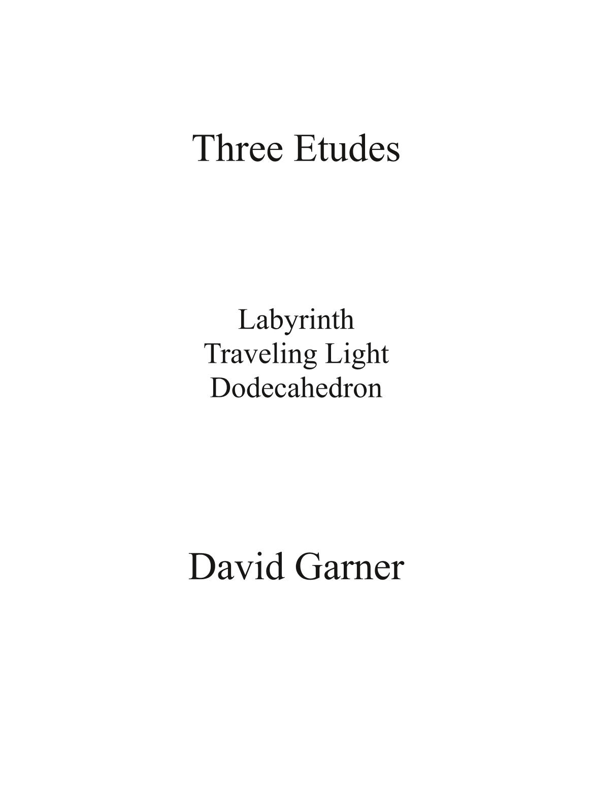 Three Etudes