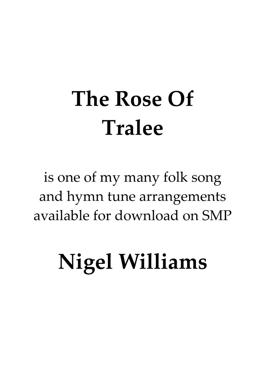 The Rose Of Tralee, for Oboe Duet and Piano (arr. Nigel Williams)