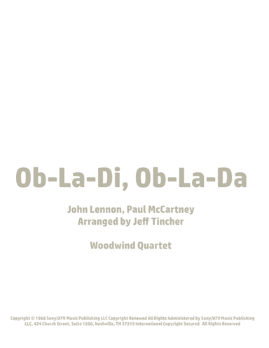 Ob-la-di, Ob-la-da (arr. Jeff Tincher)