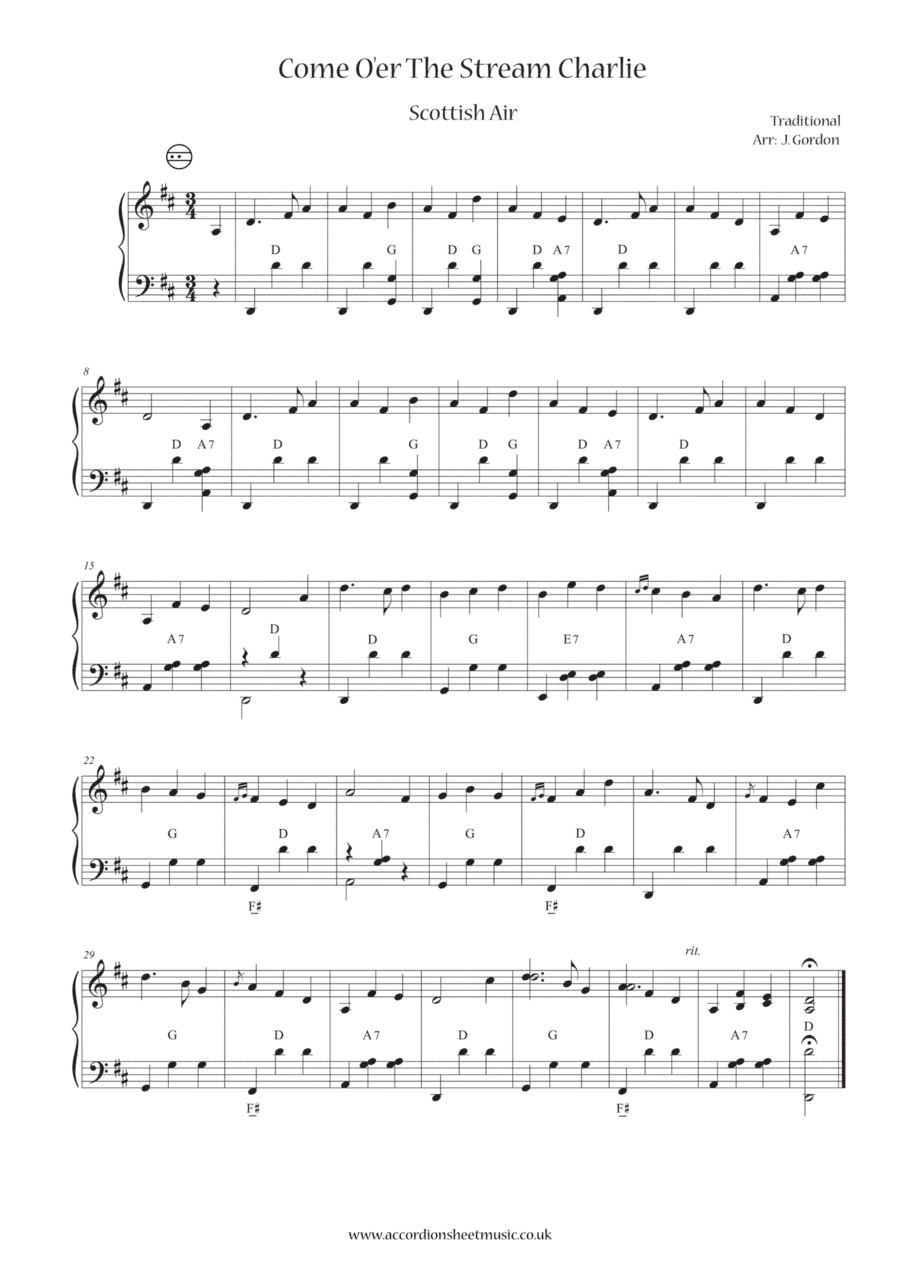 Come O'er The Stream Charlie (arr. Julia Gordon)