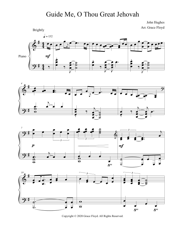 Guide Me, O Thou Great Jehovah (arr. Grace Floyd)