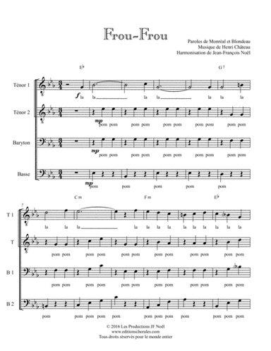 Frou Frou (arr. Editions Chorales JFN)