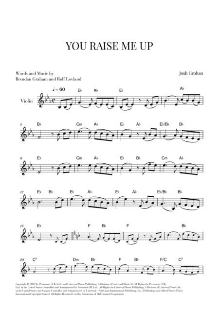 You Raise Me Up (arr. Cadenza Editions)