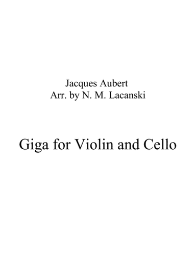 Giga for Violin and Cello (arr. Nick Lacanski)