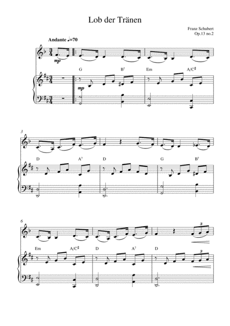Lob der Tränen (op.13 no.2) (arr. Kaiserin Rebecca)