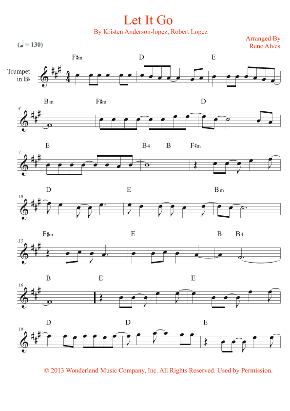 Let It Go (arr. Rene Alves)