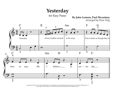 Yesterday (arr. Tessa Ying)