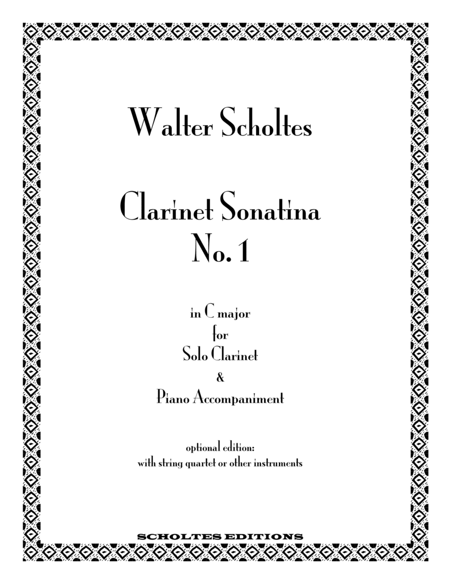 Clarinet Sonatina No. 1 in C Major with Piano Accompaniment