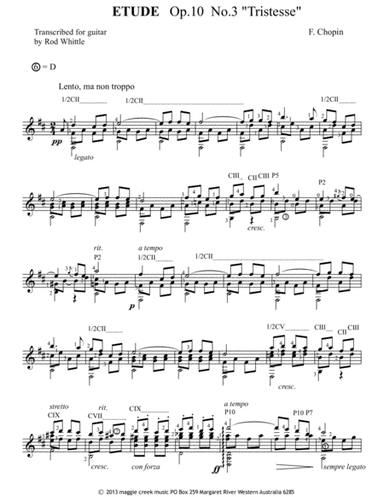 Etude (Op.10, No 3)  ''Tristesse'' (arr. Rod Whittle)