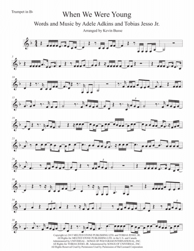 When We Were Young (arr. Kevin Busse)