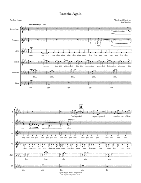 Breathe Again (arr. Jim Hogan)