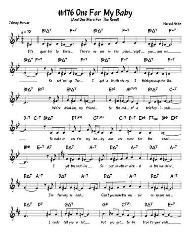 One For My Baby (and One More For The Road) (arr. John Fries)