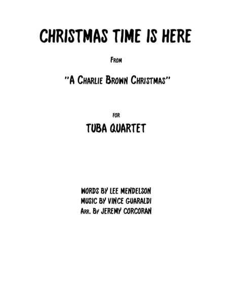 Christmas Time Is Here (arr. Jeremy Corcoran)