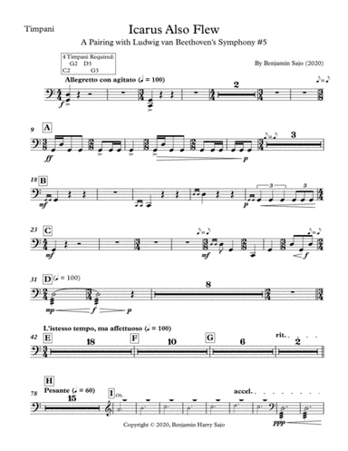 Icarus Also Flew: A Pairing with Beethoven's Symphony #5 - Timpani