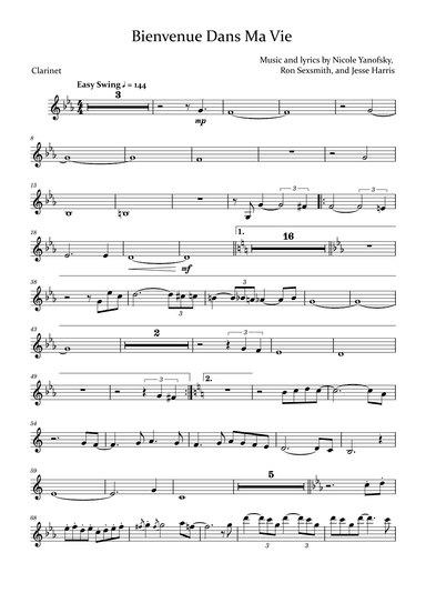 Bienvenue Dans Ma Vie (arr. David Lartey)