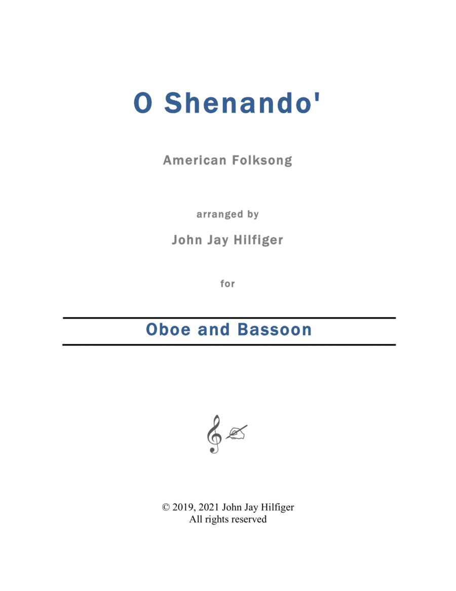 Shenandoah for Oboe and Bassoon (arr. John Jay Hilfiger)