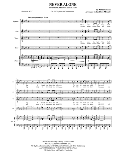 Never Alone (arr. Kathleen McGuire)