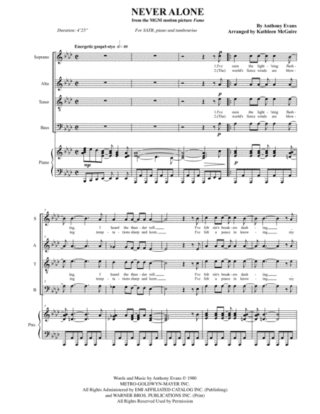 Never Alone (arr. Kathleen McGuire)