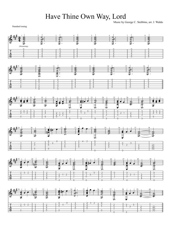Have Thine Own Way (arr. John Waldo)