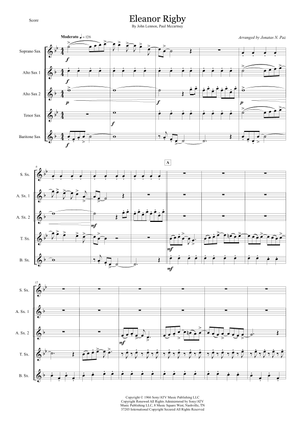 Eleanor Rigby (arr. Jonatas Paz)