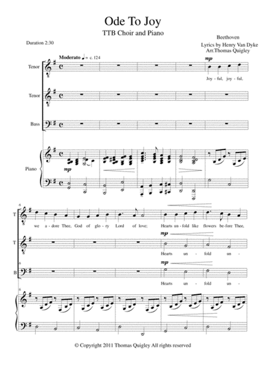 Ode To Joy (arr. Thomas Quigley)