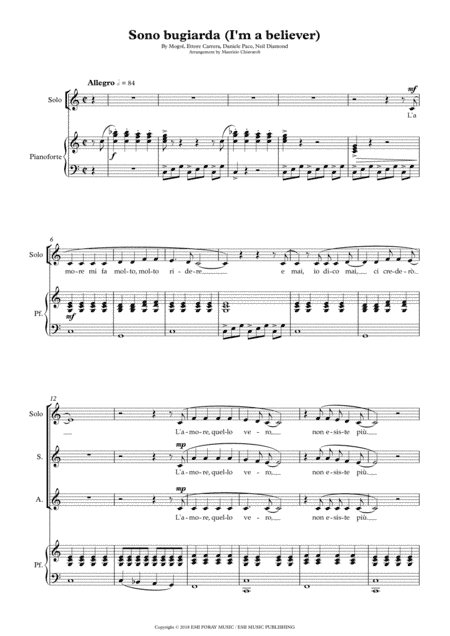 Sono Bugiarda (arr. Maurizio Chiavaroli)