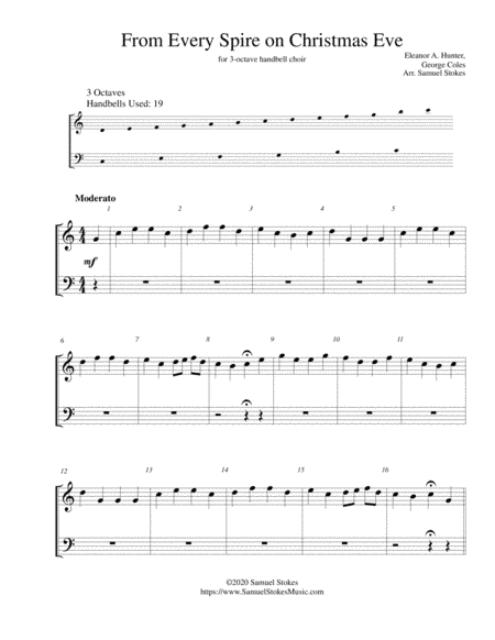 From Every Spire on Christmas Eve - for 3-octave handbell choir (arr. Samuel Stokes)