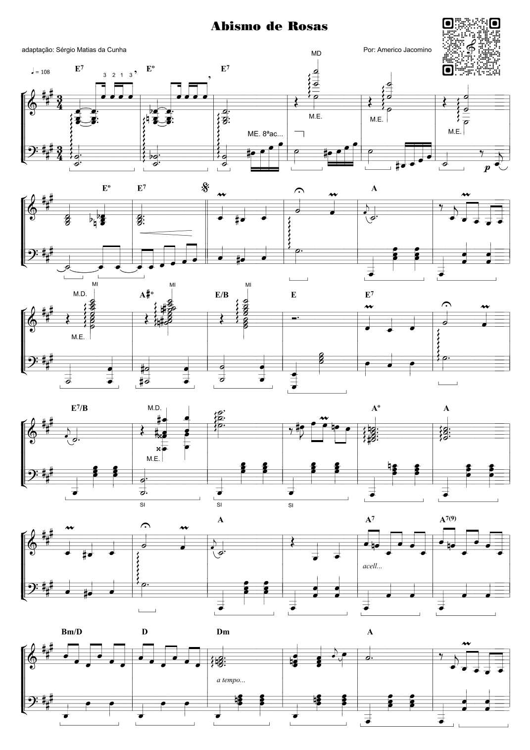 Abismo de rosas (arr. Sérgio Matias da Cunha)