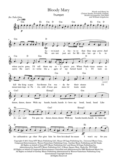 Bloody Mary (arr. Pedro Cohen)
