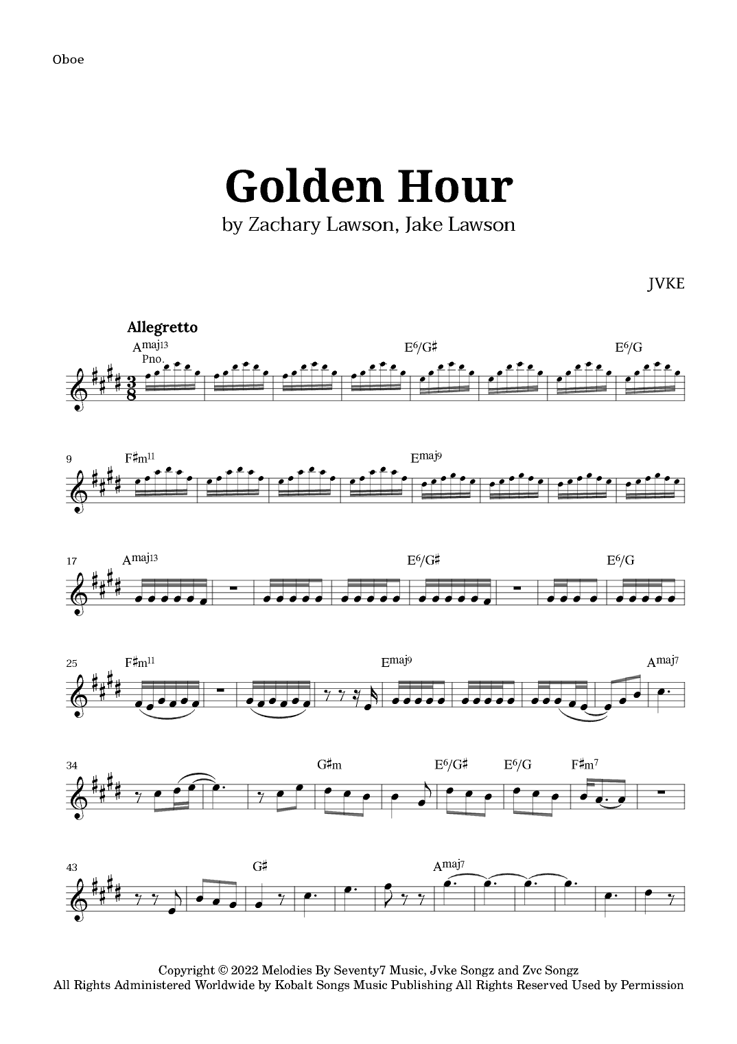 Golden Hour (arr. Langanho)
