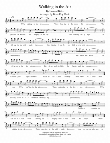 Walking In The Air (arr. Brass Key Music)