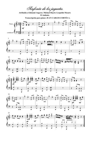 Sinfonía de los juguetes (Toy Symphony) II Movimiento (arr. Juan Carlos Cortés Aguirre)