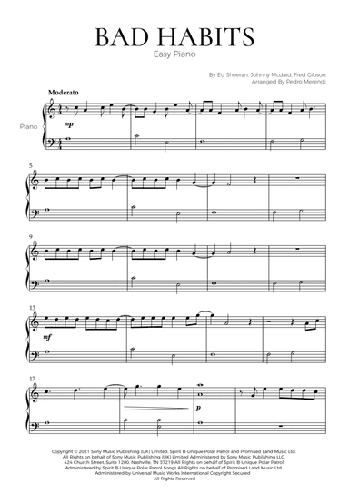 Bad Habits (arr. Pedro Merendi)