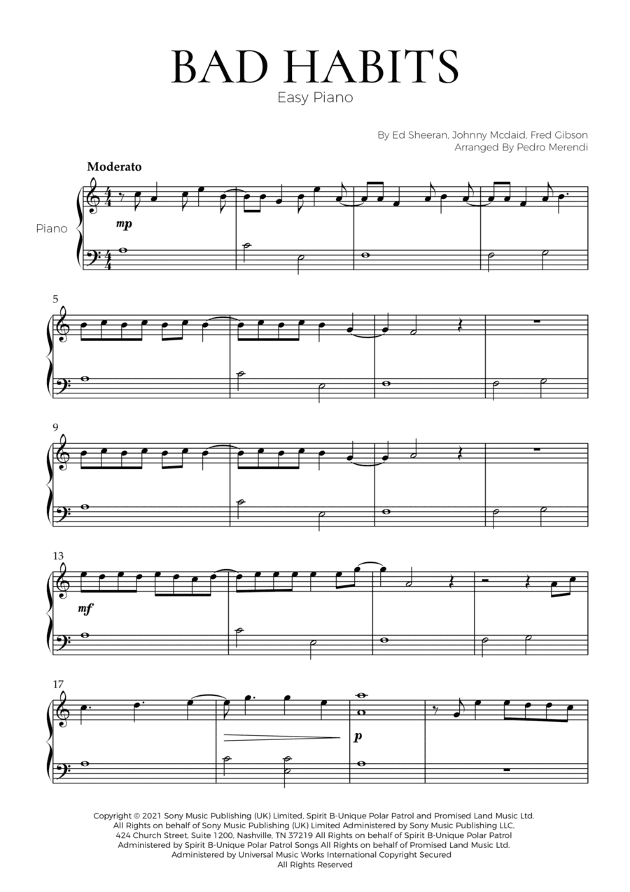 Bad Habits (arr. Pedro Merendi)